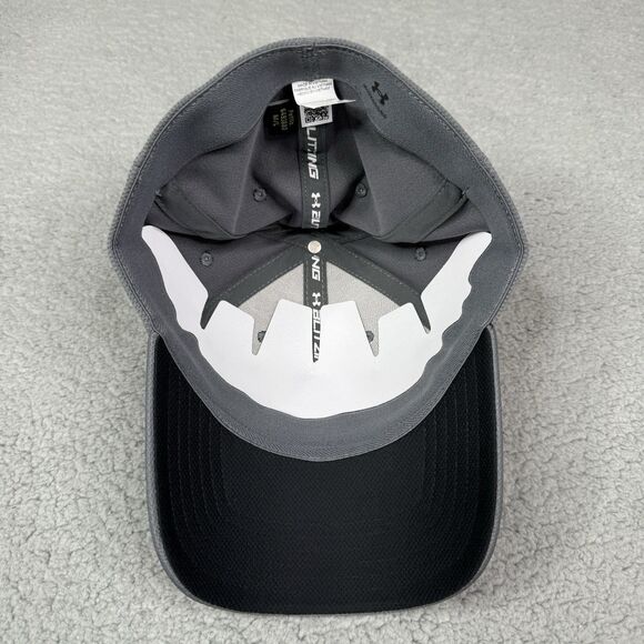 Under Armour Hat Cap Mens M/L Gray Black Logo UA Blitzing 3.0 Stretch Fit NWT - Picture 6 of 9